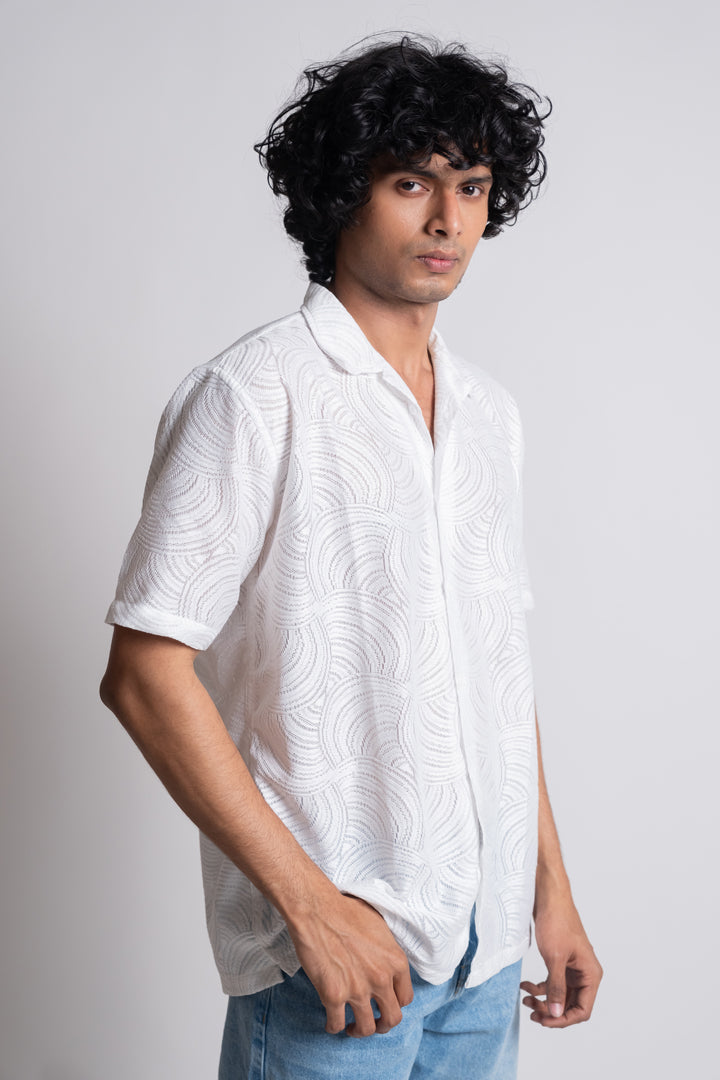 CROCHET CLEAN WHITE SHIRT