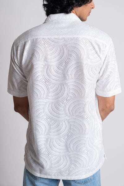 CROCHET CLEAN WHITE SHIRT