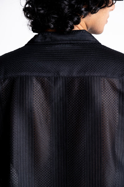 CROCHET JET BLACK SHIRT