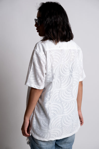CROCHET CLEAN WHITE SHIRT