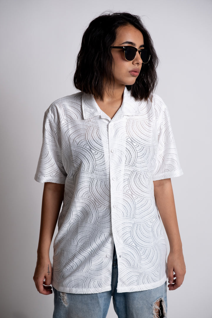 CROCHET CLEAN WHITE SHIRT