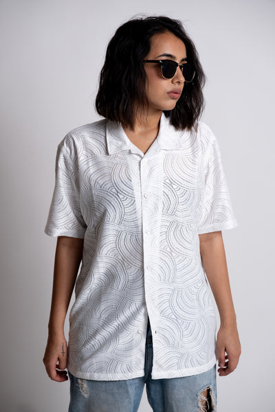CROCHET CLEAN WHITE SHIRT