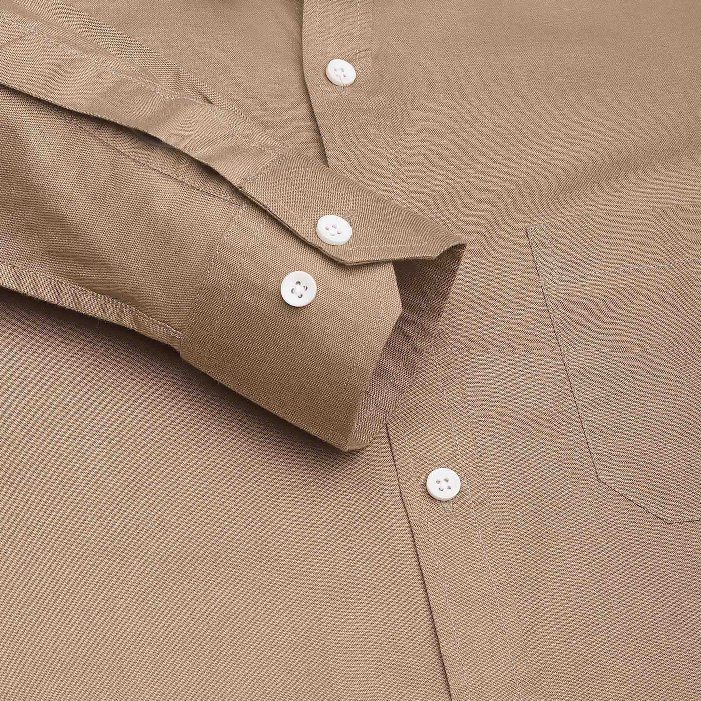 BUTTON DOWN OXFORD SHIRT BEAVER BROWN