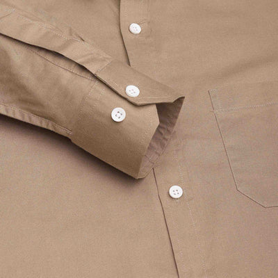 BUTTON DOWN OXFORD SHIRT BEAVER BROWN