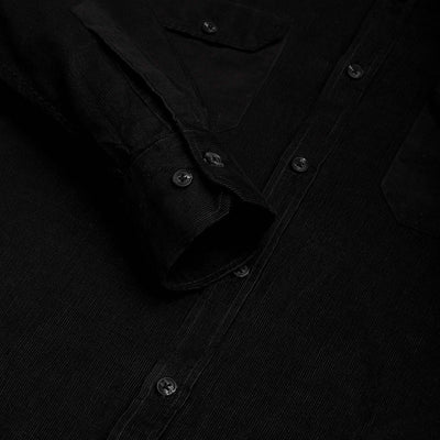 BLACK CORDUROY SHIRT